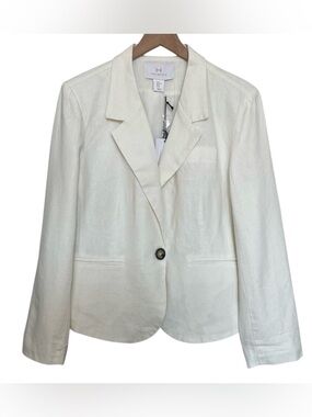 H by Halston Linen Blend Blazer